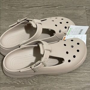 CROCS Mary Jane Clog Taupe